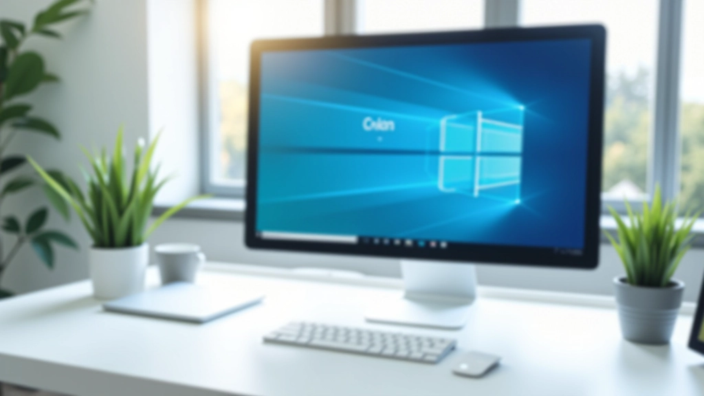 Mājas birojā datori un dokumenti uz galda, mākoņa ikonas uz ekrāna