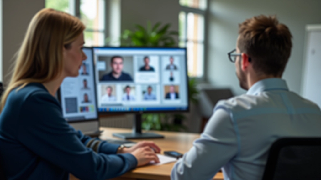 Divas personas attālināti sadarbojas tiešsaistē, projektā, digitālas sadarbības rīki